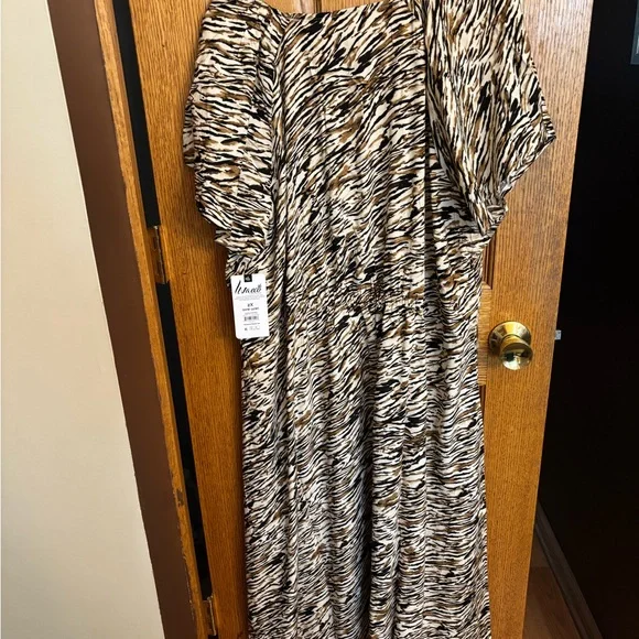 Terra $ Sky Stylish Zebra Print Dress 2X NWT - Picture 2 of 6